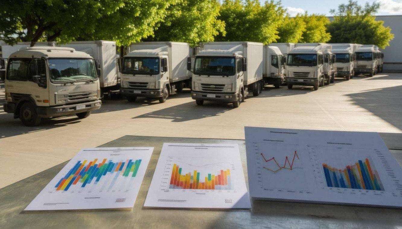 Fleet fuel management software dashboard for real-time fuel usage monitoring