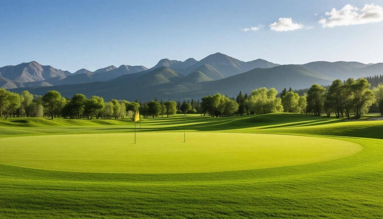 Golfing in Idaho at the famous Coeur d'Alene Resort Golf Course with floating green