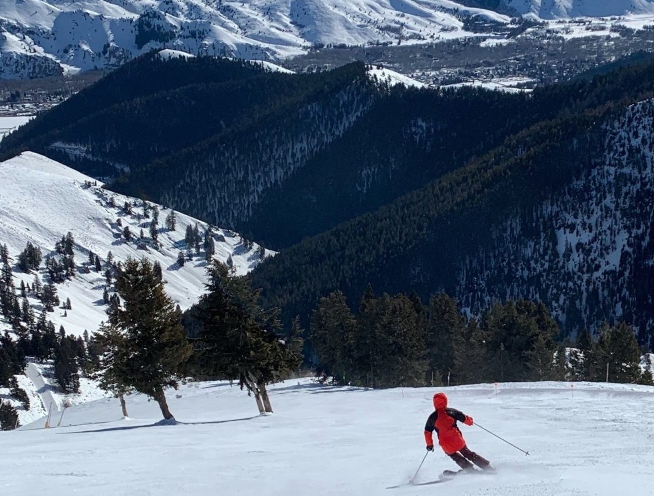 Average snowfall chart for top Idaho ski resorts